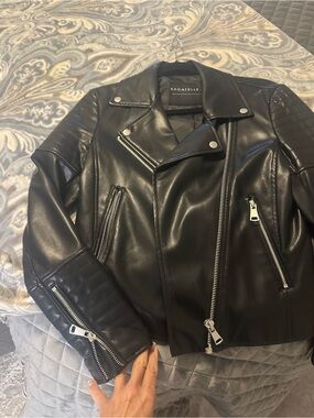 Bagatelle Black Faux Leather Moto Jacket